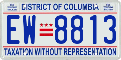 DC license plate EW8813