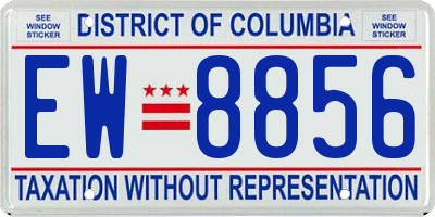 DC license plate EW8856
