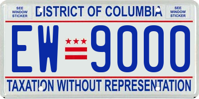 DC license plate EW9000