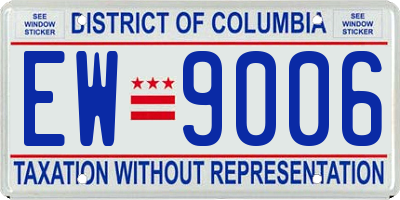 DC license plate EW9006