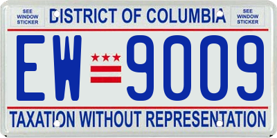 DC license plate EW9009