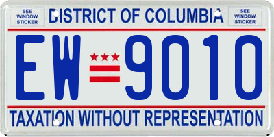 DC license plate EW9010