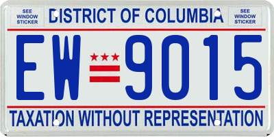 DC license plate EW9015