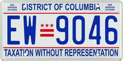 DC license plate EW9046