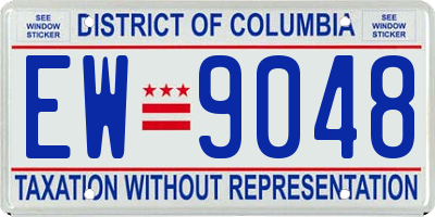 DC license plate EW9048