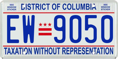 DC license plate EW9050