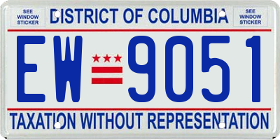 DC license plate EW9051