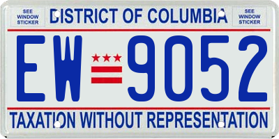 DC license plate EW9052