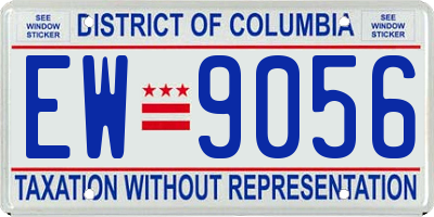 DC license plate EW9056