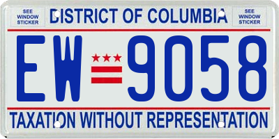 DC license plate EW9058