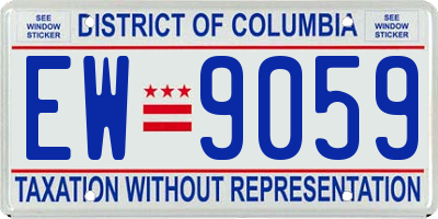 DC license plate EW9059