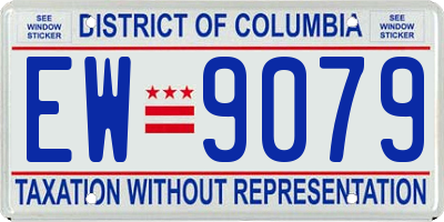 DC license plate EW9079