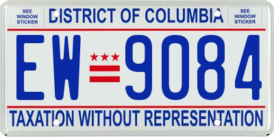 DC license plate EW9084