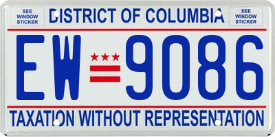 DC license plate EW9086