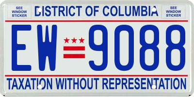 DC license plate EW9088