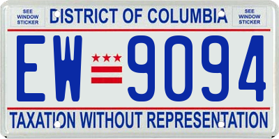 DC license plate EW9094