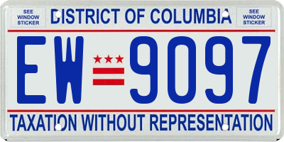 DC license plate EW9097