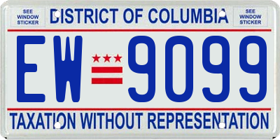 DC license plate EW9099