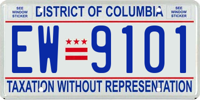 DC license plate EW9101
