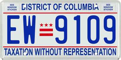 DC license plate EW9109