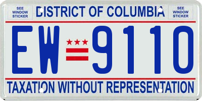 DC license plate EW9110