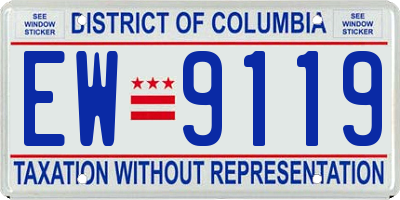 DC license plate EW9119