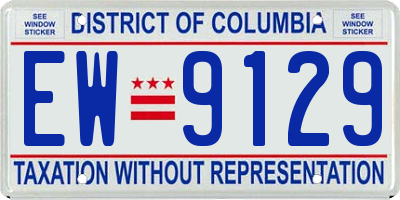 DC license plate EW9129