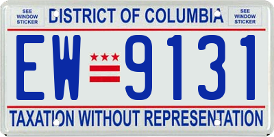 DC license plate EW9131