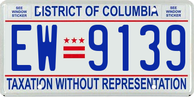 DC license plate EW9139