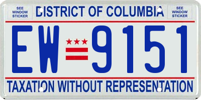 DC license plate EW9151
