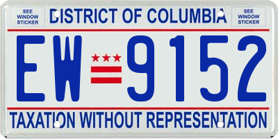 DC license plate EW9152