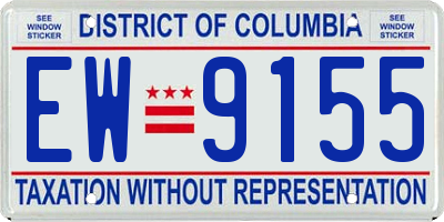 DC license plate EW9155