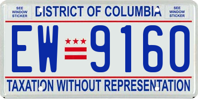 DC license plate EW9160