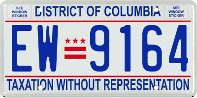 DC license plate EW9164