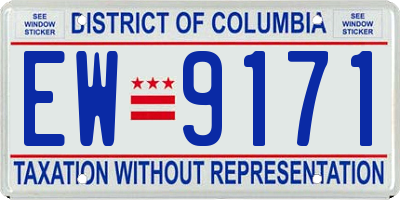 DC license plate EW9171