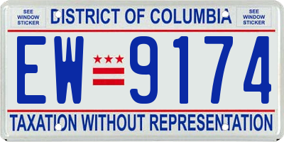 DC license plate EW9174