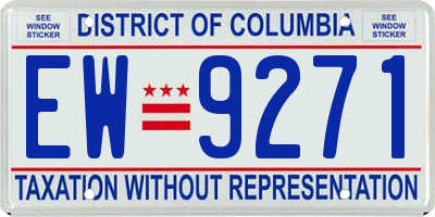 DC license plate EW9271