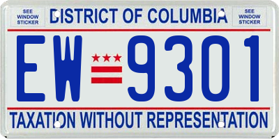 DC license plate EW9301