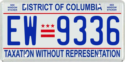 DC license plate EW9336
