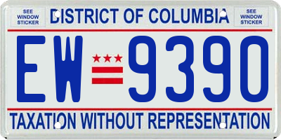 DC license plate EW9390