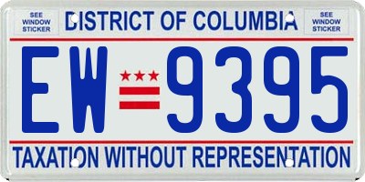 DC license plate EW9395
