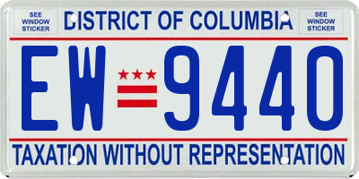 DC license plate EW9440