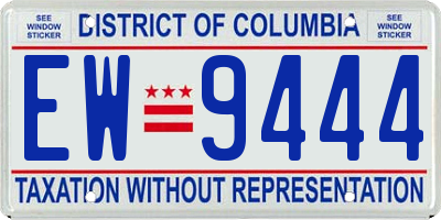 DC license plate EW9444