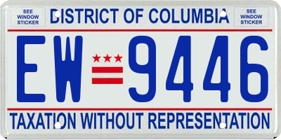 DC license plate EW9446