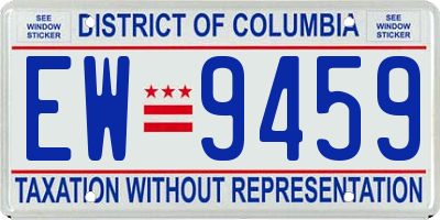 DC license plate EW9459