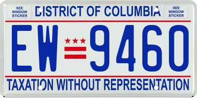 DC license plate EW9460