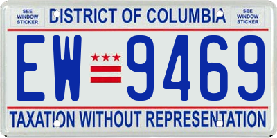 DC license plate EW9469