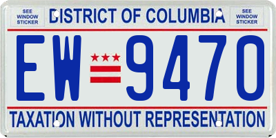 DC license plate EW9470