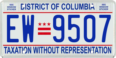 DC license plate EW9507