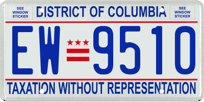 DC license plate EW9510